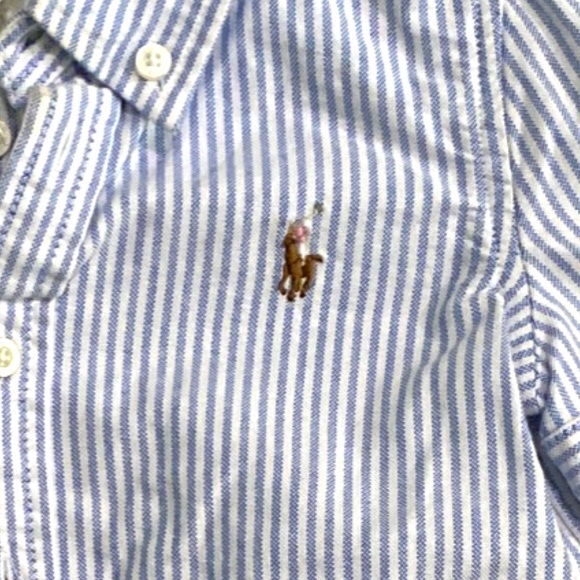 Girls Ralph Lauren Short Sleeve Oxford Shirt - Picture 3 of 12
